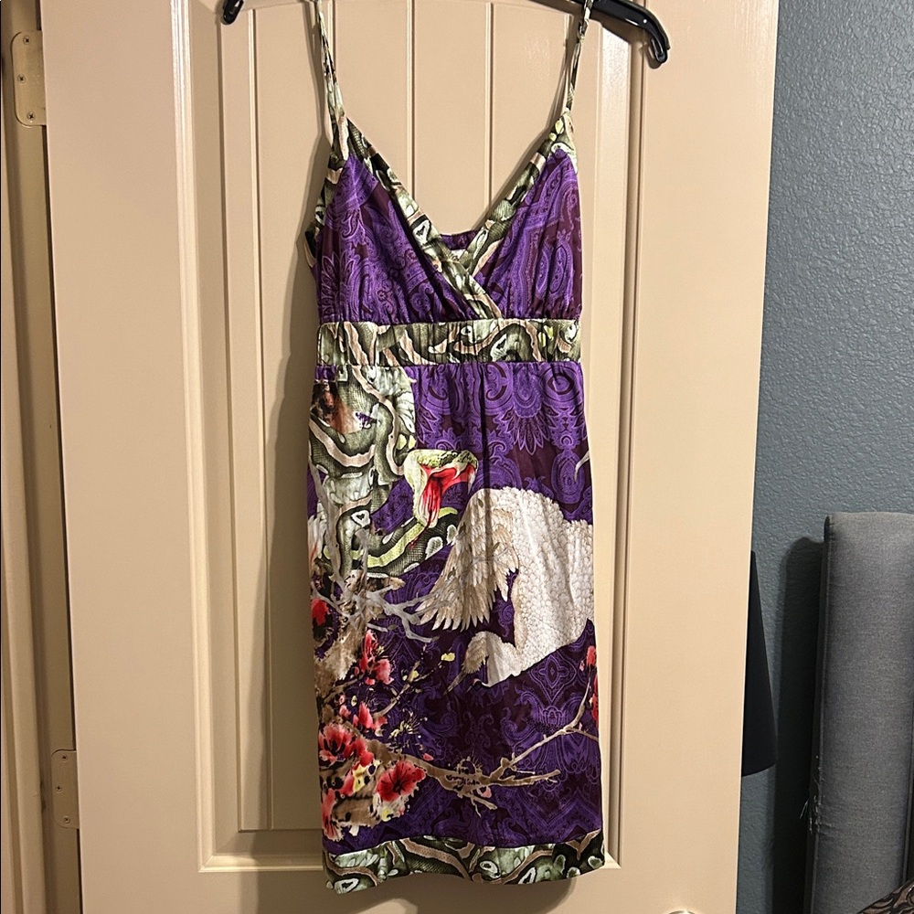 Purple and Green Floral Dress